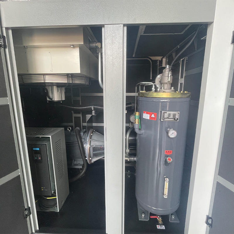 ضاغط ثنائي اللولب ثنائي المرحلة بنظام التزييت الدقيق بقوة 100 حصان